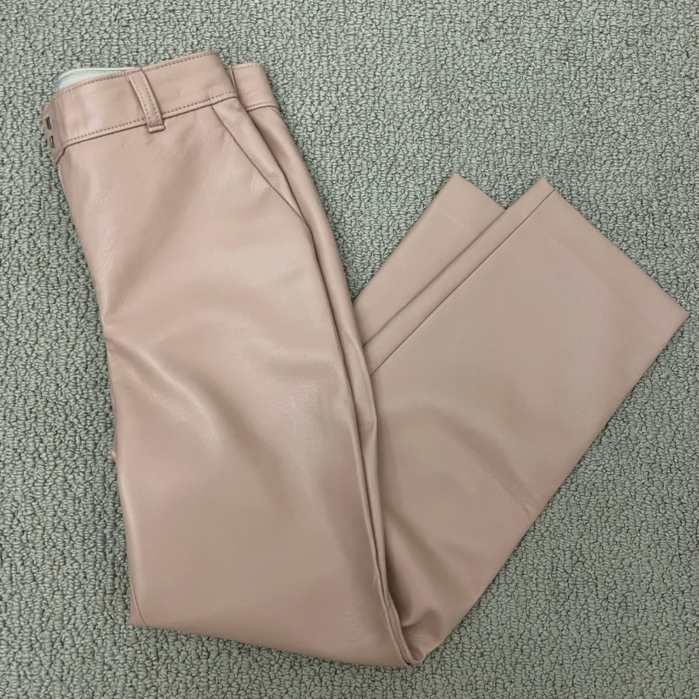 Aritzia Pink Leather Pants